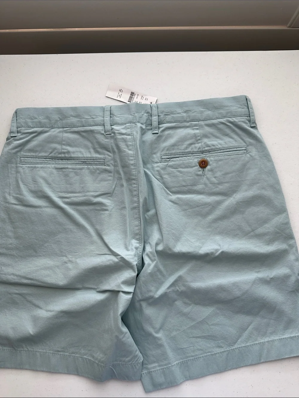 J. Crew Men's Pale Aqua Flat-Front Chino Shorts